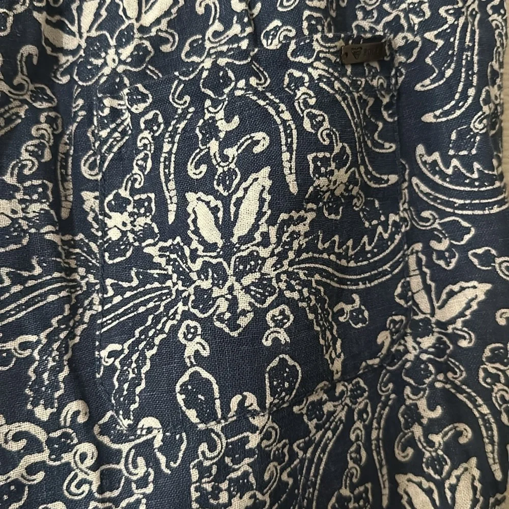 Roxy Oceanside Blue Print Pants size XL - Picture 7 of 8